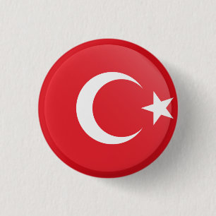 Turkiet (turkiska) Flagga Knapp