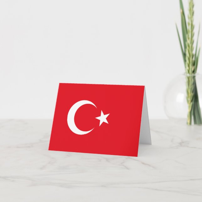 Turkiet (turkiska) Flagga Kort (Framsida)