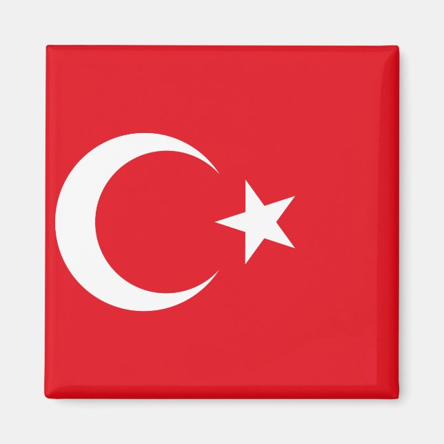 Turkiet (turkiska) Flagga Magnet (Framsidan)