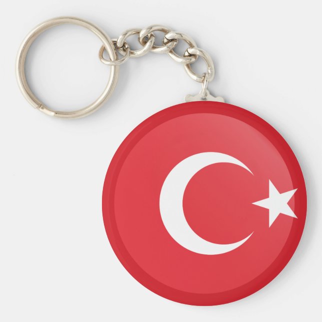 Turkiet (turkiska) Flagga Nyckelring (Framsidan)