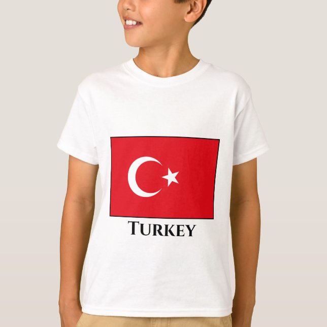 Turkiet (turkiska) Flagga T Shirt (Framsida)