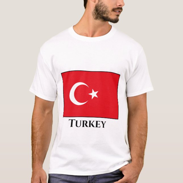 Turkiet (turkiska) Flagga T Shirt (Framsida)