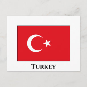 Turkiet (turkiska) Flagga Vykort