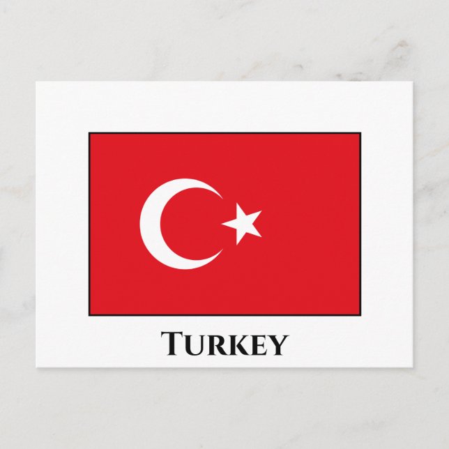 Turkiet (turkiska) Flagga Vykort (Framsida)