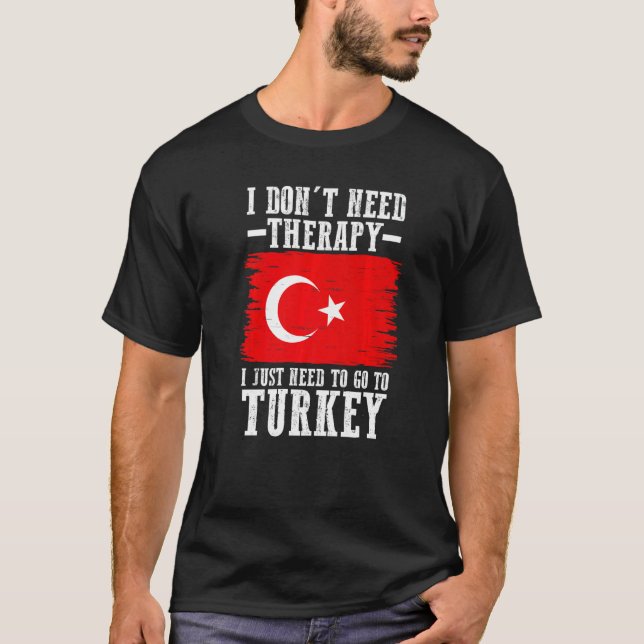 Turkiet Turkiska flaggan  3 T Shirt (Framsida)