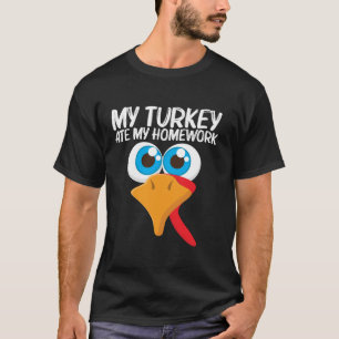 Turkiet utformar Kids Boys Girls Bird Turkiet Ansi T Shirt