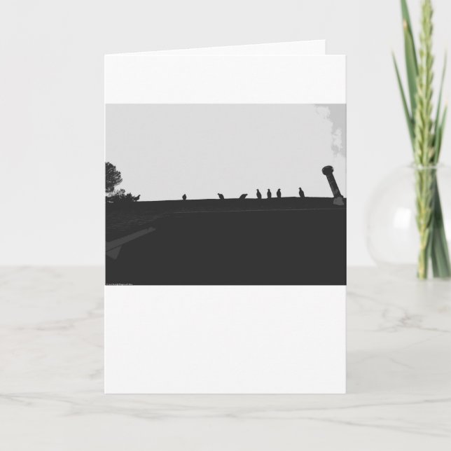 Turkiet Vculture Silhouette, kort (Framsida)