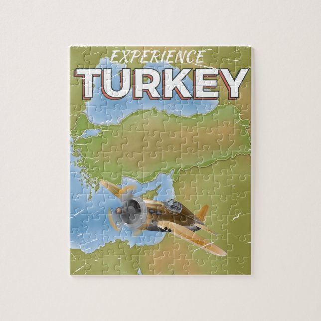 Turkiet vintage reseaffisch pussel (Vertikal)