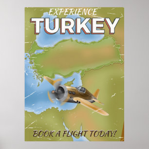 Turkiet vintage resor poster