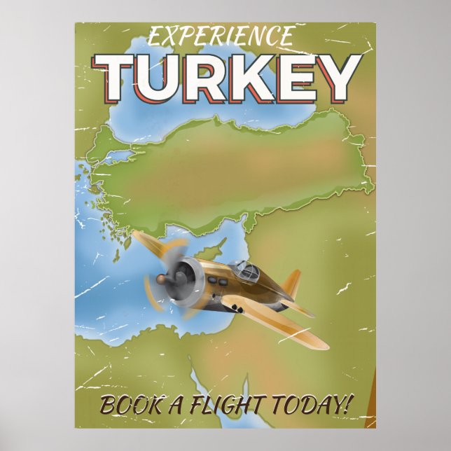 Turkiet vintage resor poster (Framsidan)