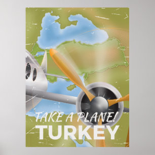 Turkiet vintage resor poster