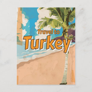 Turkiet Vintage semesterplakat Vykort