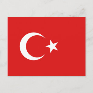 Turkiet-vykort för Flagga Vykort