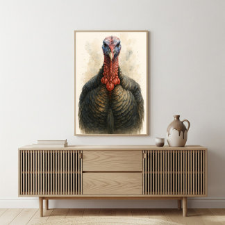 Turkiet Watercolor Porträtt Art Poster
