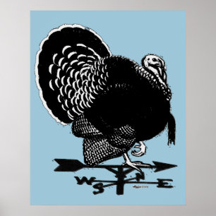 Turkiet Weathervane Poster