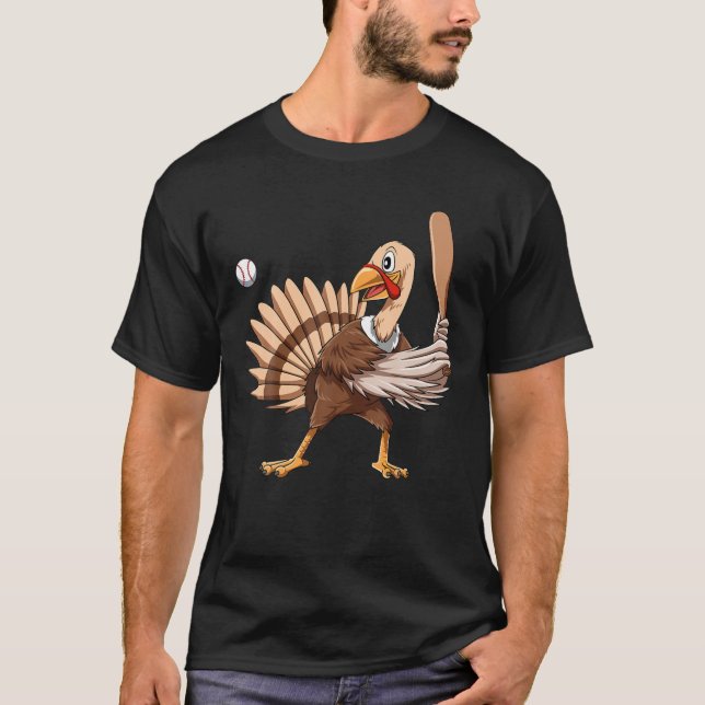 Turkiets baskiska Thanksgiving Turkiet spelar Base T Shirt (Framsida)