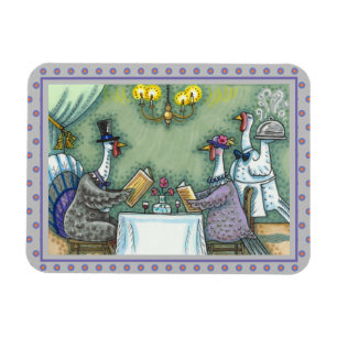 TURKIETS BRA DINING, THANKSGIVING BIRD HUMOR MAGNET