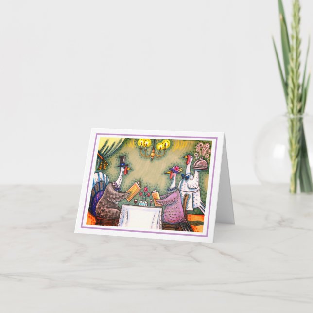 TURKIETS BRA DINING, THANKSGIVING BIRD HUMOR Tom Kort (Framsida)