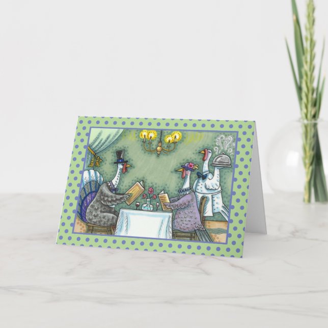 TURKIETS BRA DINING, THANKSGIVING BIRD HUMOR Tom Kort (Framsida)