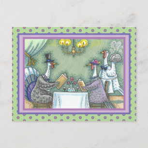 TURKIETS BRA DINING, THANKSGIVING BIRD HUMOR VYKORT