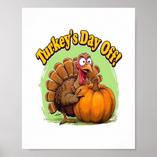 Turkiets dag för Thanksgiving Oversized T-Shirt Poster (Framsidan)