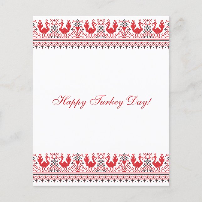 Turkiets dag i lycklig! flygblad (Framsidan)