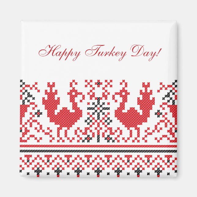 Turkiets dag i lycklig! magnet (Framsidan)