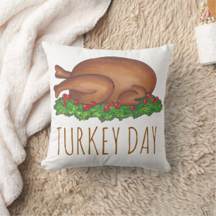 Turkiets dag Platter-Thanksgiving-Helgdag Kudde