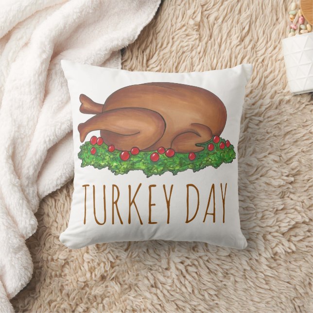 Turkiets dag Platter-Thanksgiving-Helgdag Kudde (Filt)