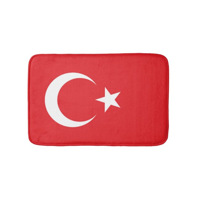 Turkiets Flagga Badrumsmatta (Framsidan)