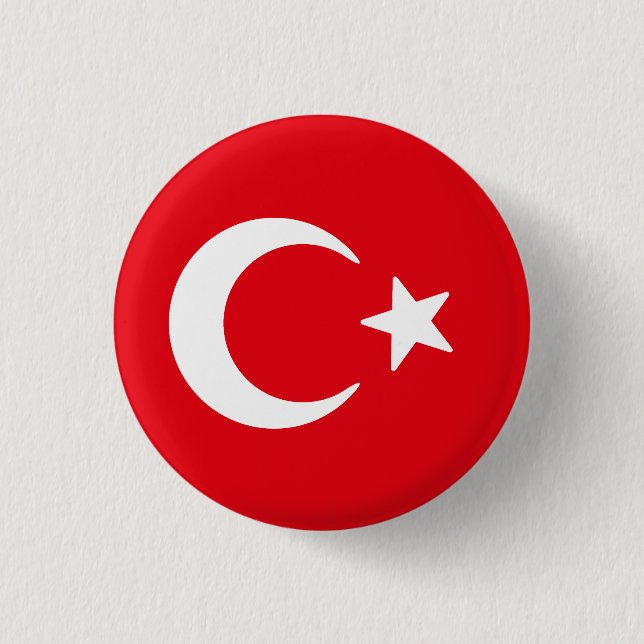Turkiets flagga knapp (Framsida)