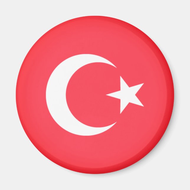 Turkiets flagga magnet (Framsidan)
