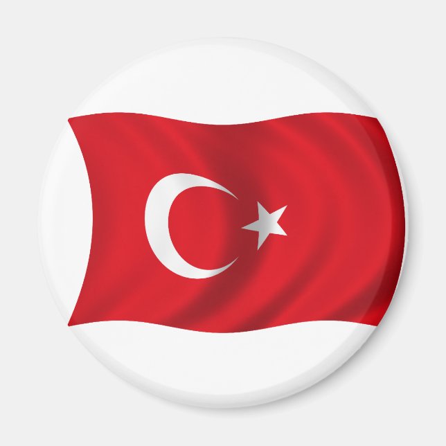 Turkiets flagga magnet (Framsidan)