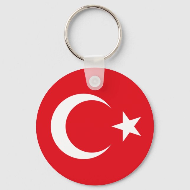 Turkiets flagga nyckelring (Framsida)