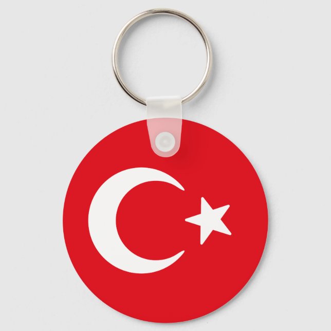 Turkiets flagga nyckelring (Framsida)