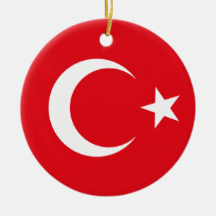Turkiets Flagga Ornament