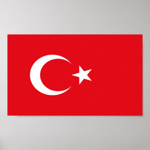 Turkiets flagga poster