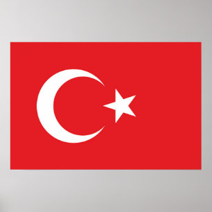 Turkiets flagga poster