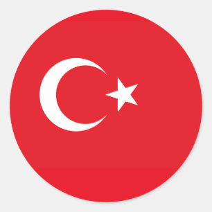 Turkiets Flagga, Turkiets Flagga Runt Klistermärke