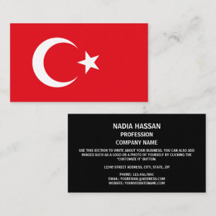 Turkiets Flagga, Turkiets Flagga Visitkort