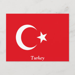 Turkiets flagga vykort