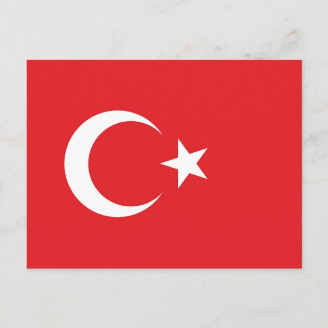 Turkiets flagga vykort (Framsida)