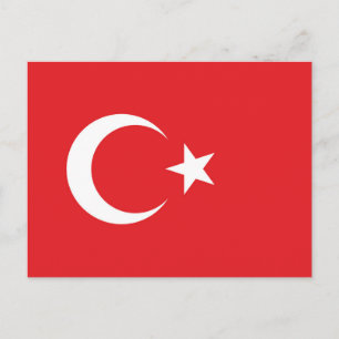 Turkiets flagga vykort