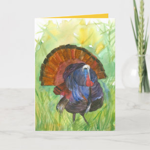Turkiets höstfågel Happy thanksgiving Helgkort
