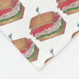 Turkiets Klubb Sandwich Restaurant Middag Foodie F Fleecefilt