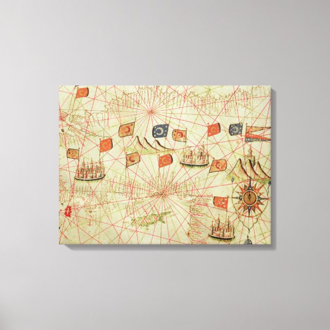 Turkiets och Cyperns Kusten Canvastryck (Framsida)