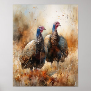 Turkiets Poster av djurkonst på lantgården