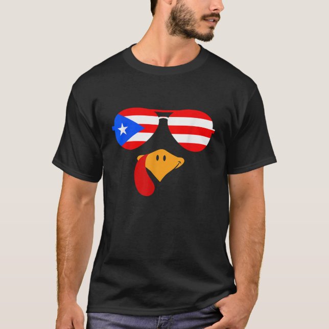 Turkiets Thanksgiving Ansikte för Boys Puerto Rico T Shirt (Framsida)