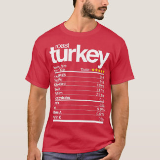 Turkiets Thanksgiving för näringsmässiga fakta T Shirt