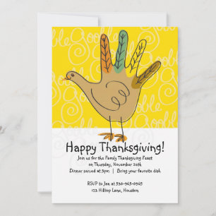 Turkiets Thanksgiving - middagsinbjudningar Inbjudningar